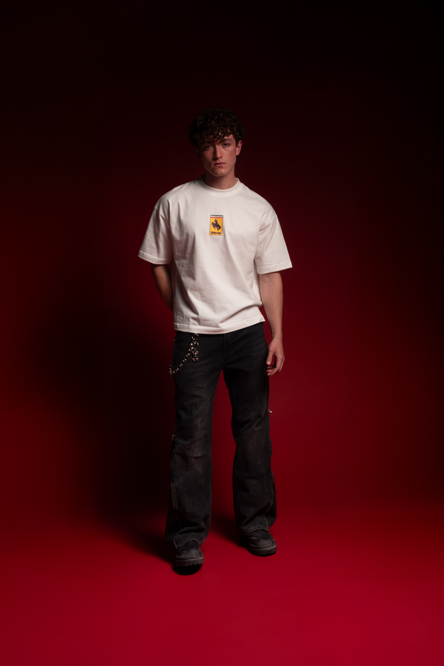 Racing Cowboy Tee Beige
