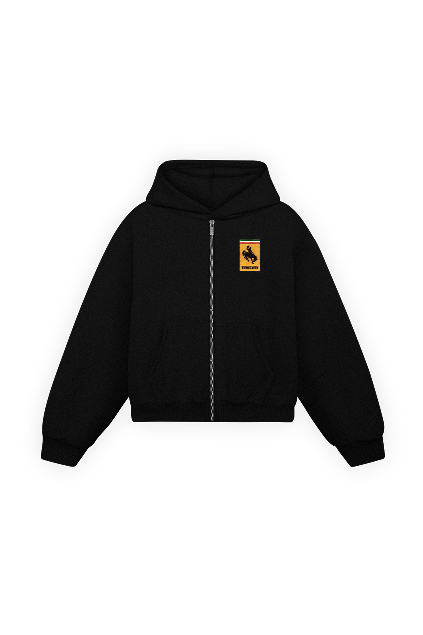 Racing Cowboy Zip Hoodie Vantablack