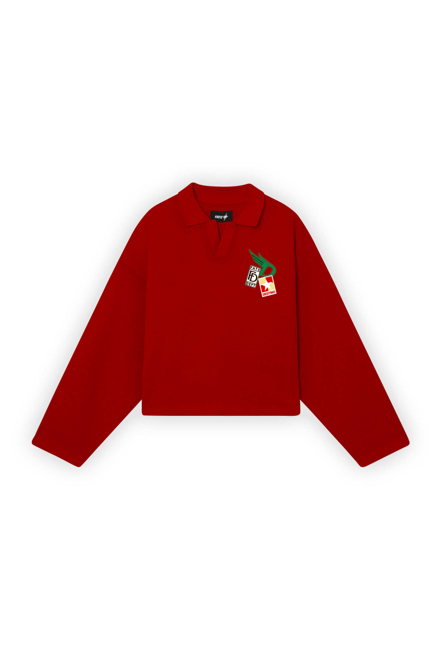Racing Patches Longsleeve Polo Red