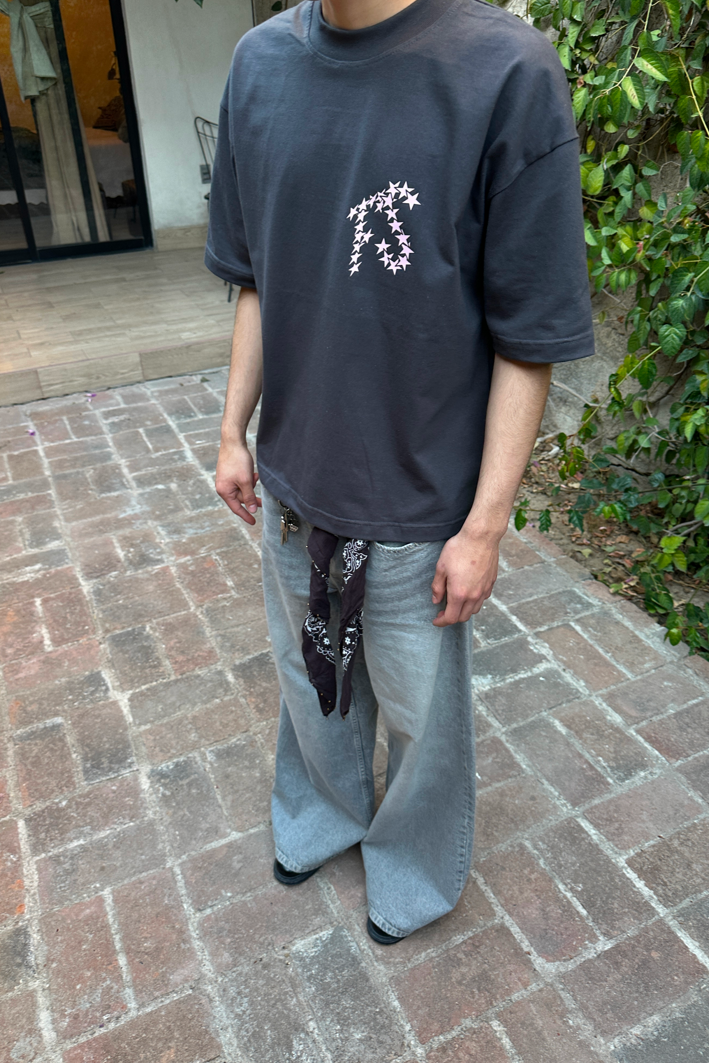 Stars Studios Tee Grey Oxford