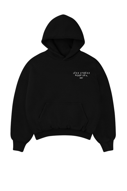 Less Stress More Sex Hoodie Black