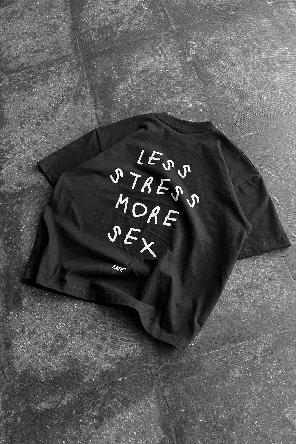 Less Stress Tee Black