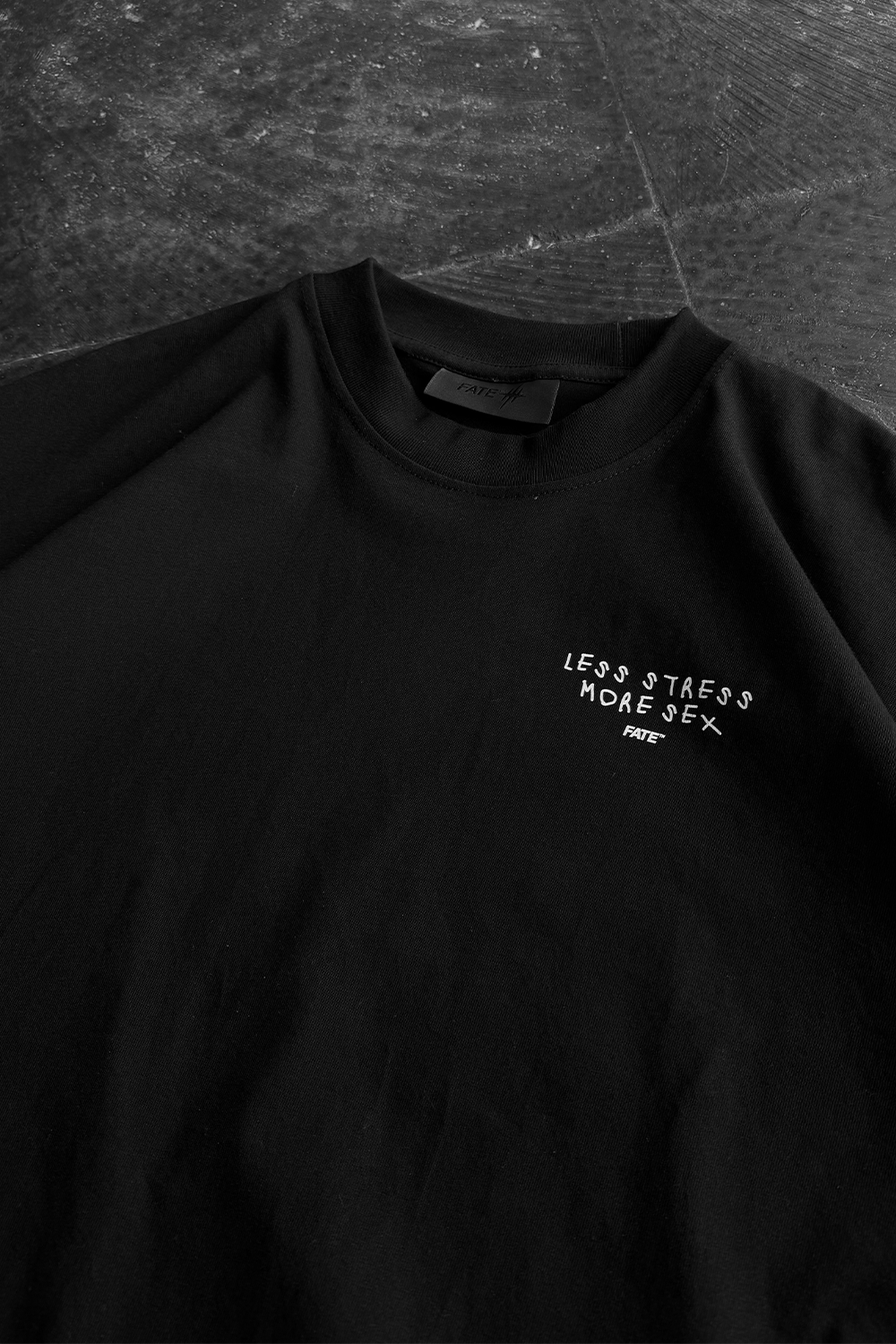 Less Stress Tee Black