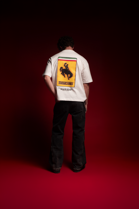 Racing Cowboy Tee Beige