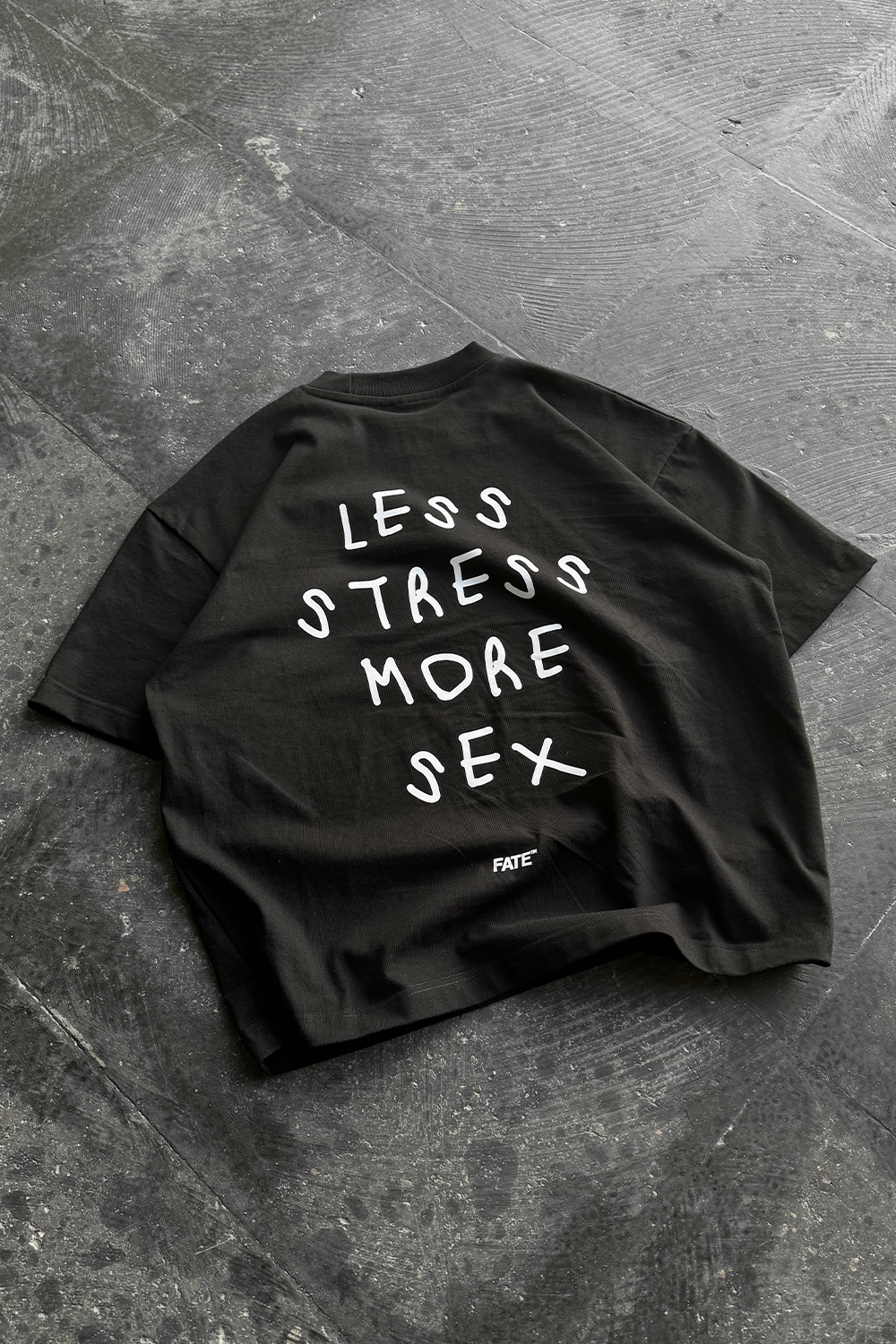 Less Stress Tee Black