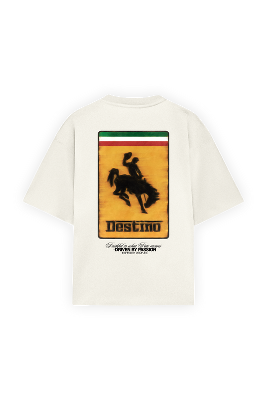 Racing Cowboy Tee Beige