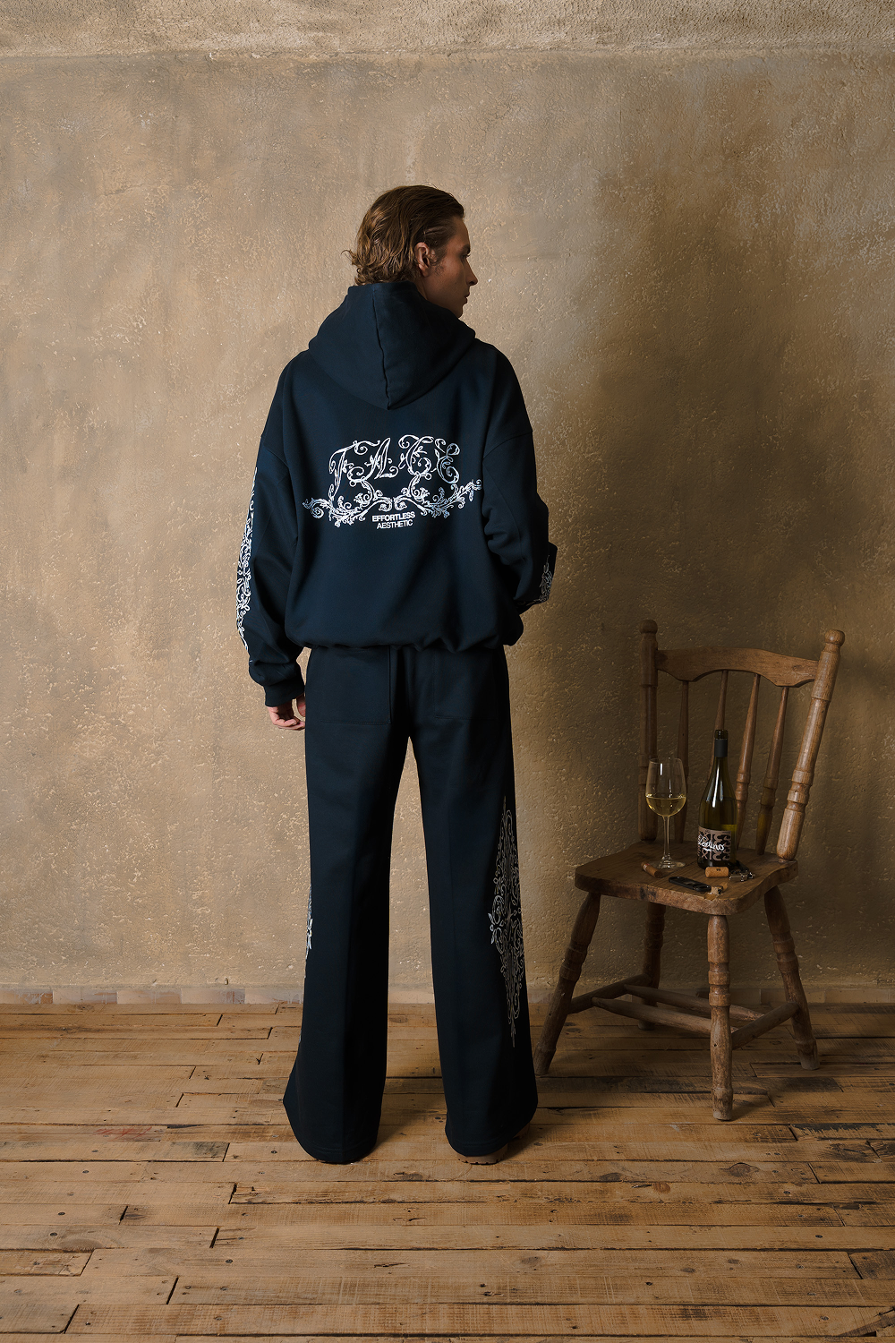 Ornate Hoodie Midnight Blue
