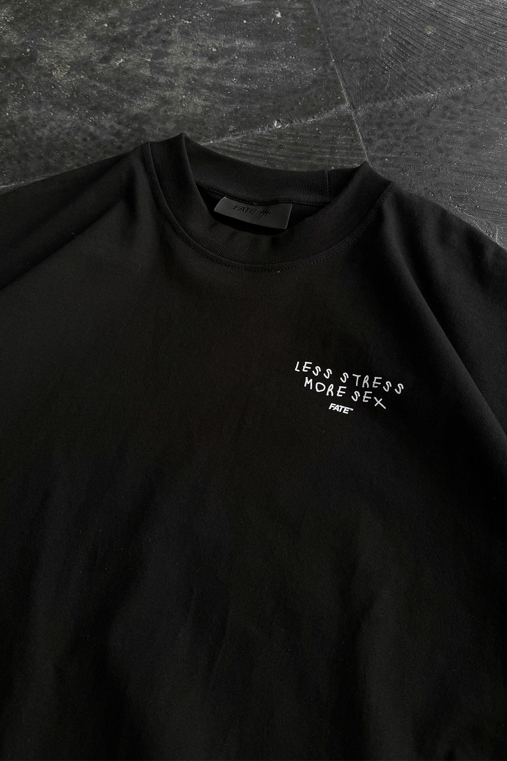 Less Stress Tee Black