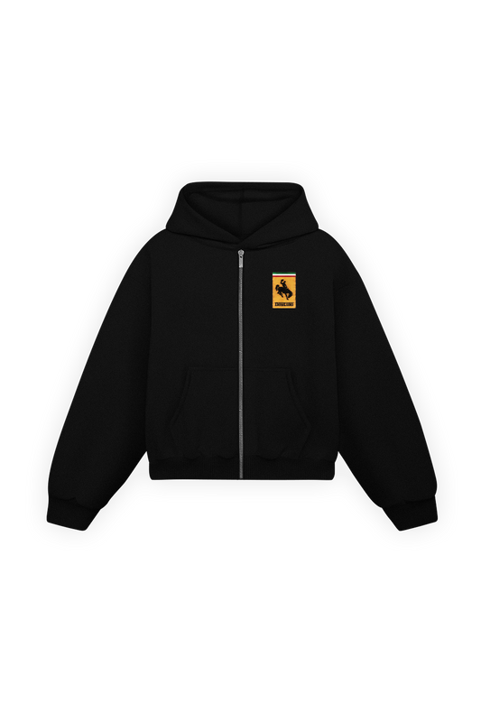 Racing Cowboy Zip Hoodie Vantablack