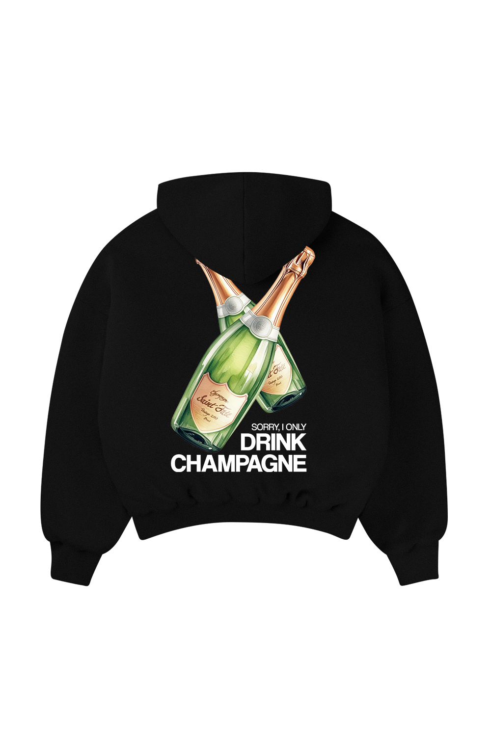 Drink Champagne Hoodie Black