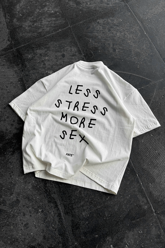 Less Stress Tee Beige