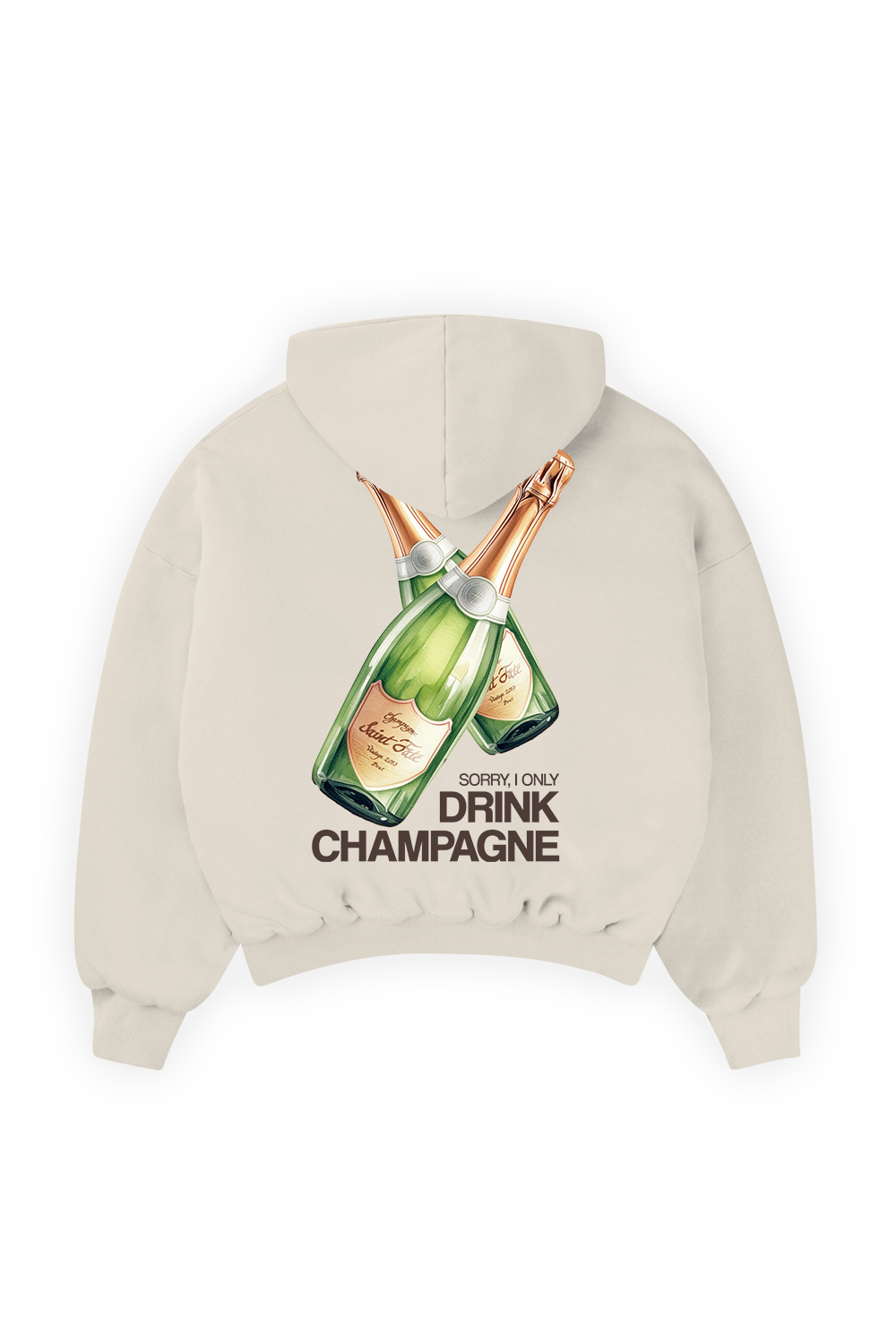 Drink Champagne Hoodie Sand