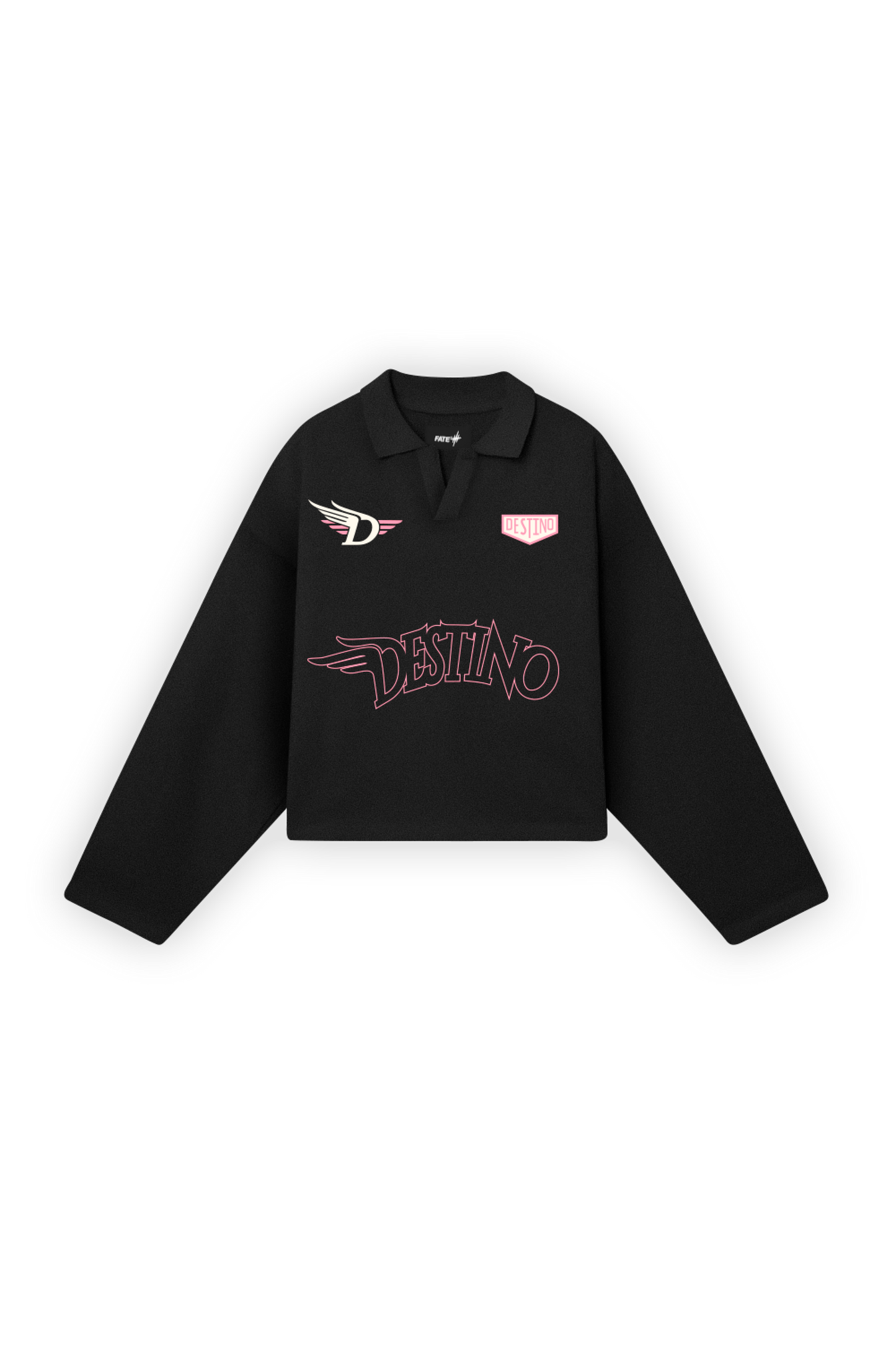 Wings of Destiny Longsleeve Polo Black