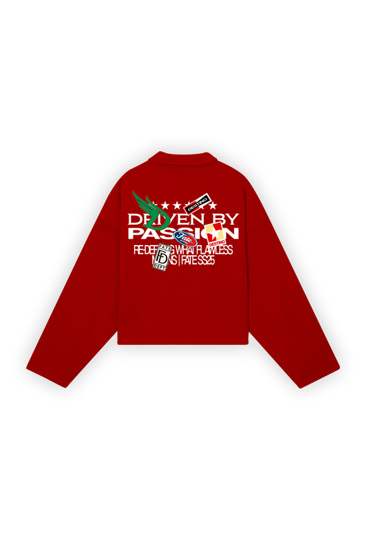 Racing Patches Longsleeve Polo Red