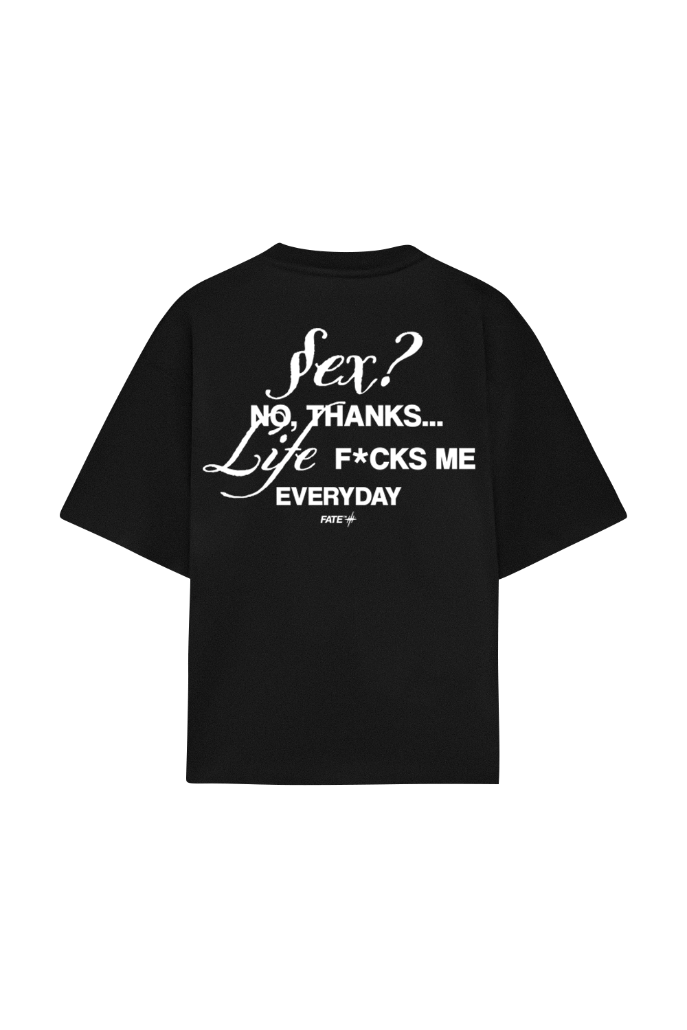 No Thanks Tee Black