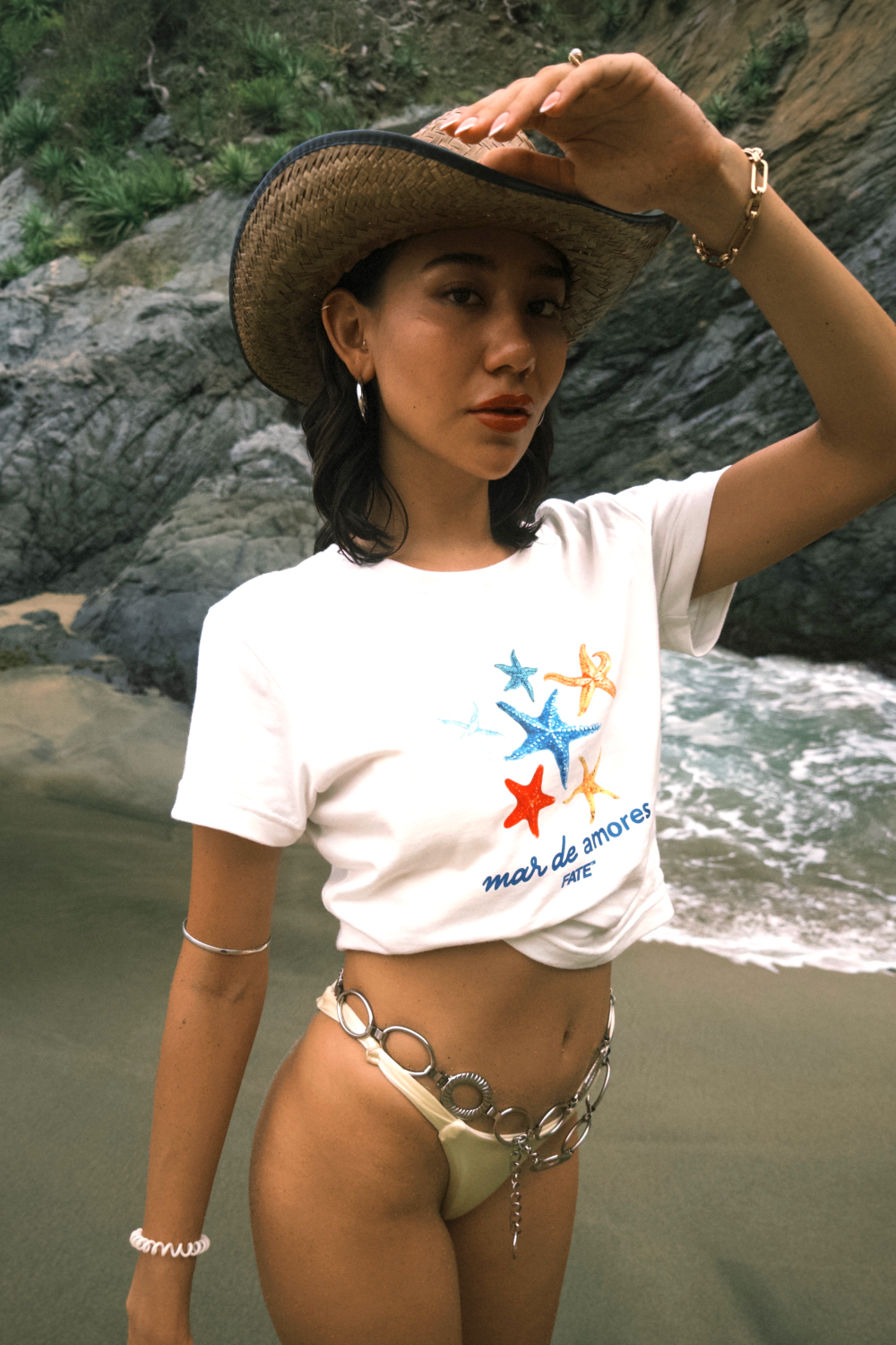 Starfish Baby Tee Beige