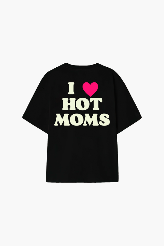Hot Moms Black Tee