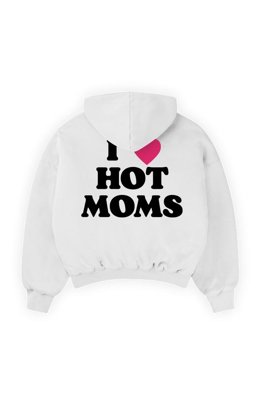 Hot Moms Hoodie White