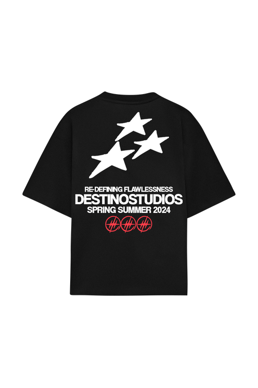 Triple Star Tee Black