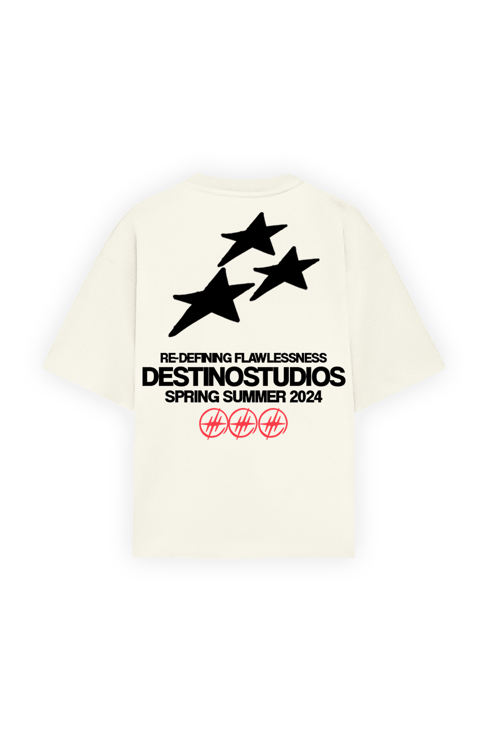 Triple Star Tee Beige