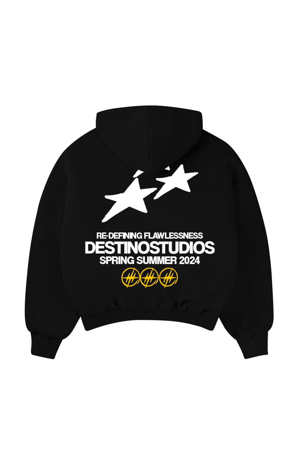 Triple Star Hoodie Black