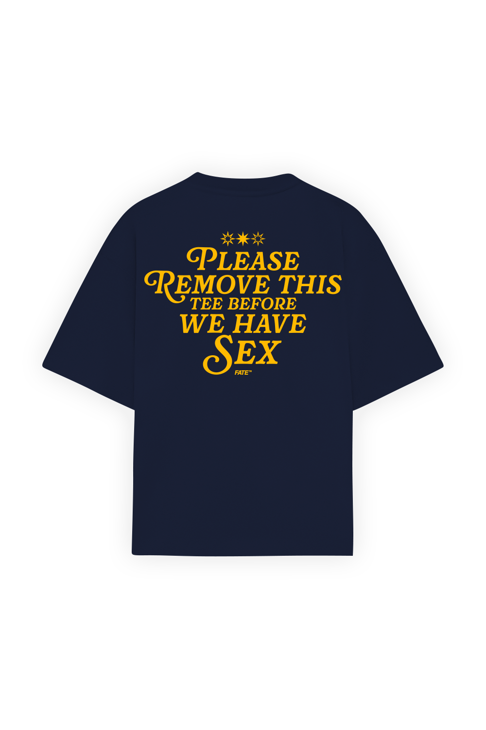 Please Remove Tee Blue Navy