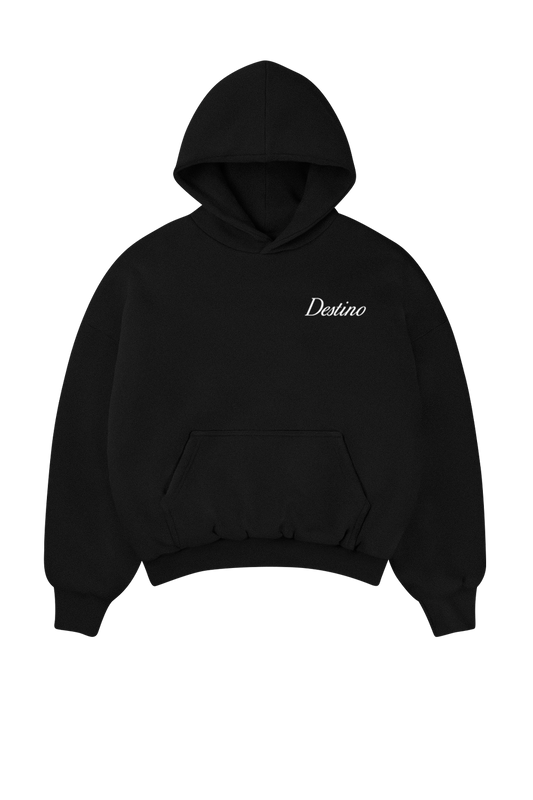 Fatier Clock Hoodie Black