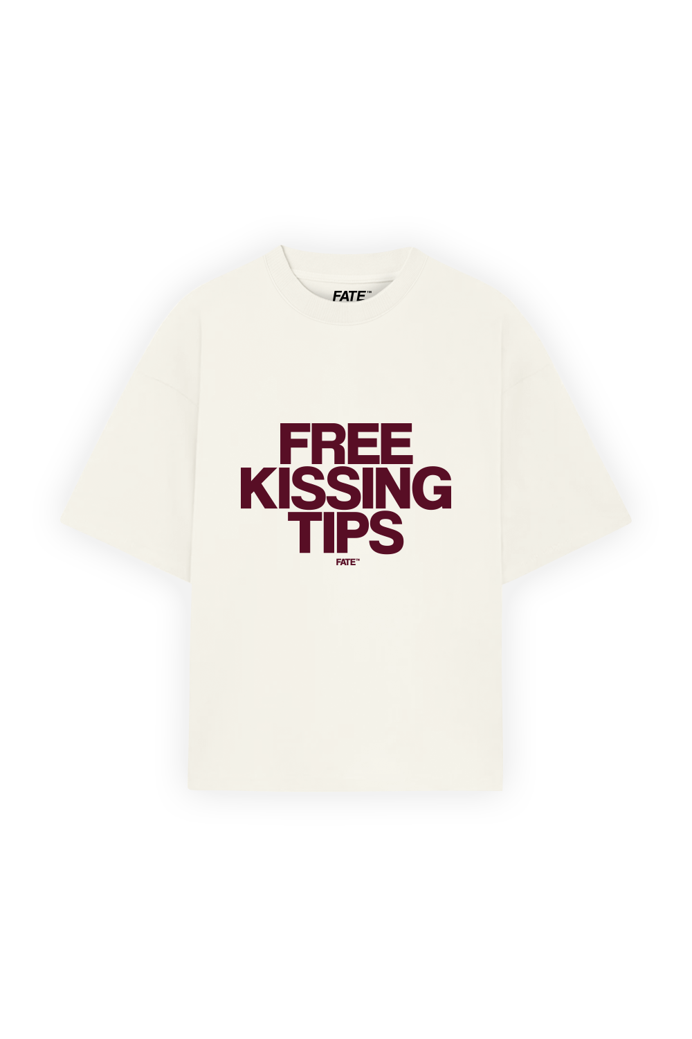 Free Kissing Tips Tee Beige