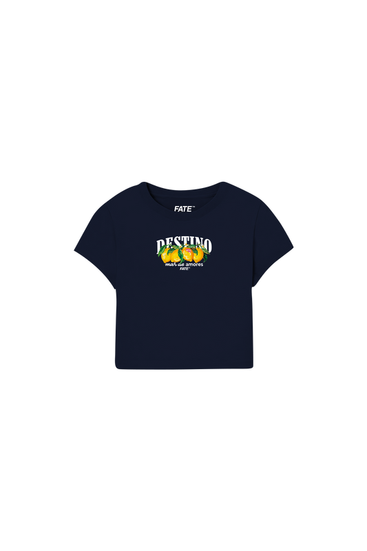 Lemons Baby Tee Navy Blue