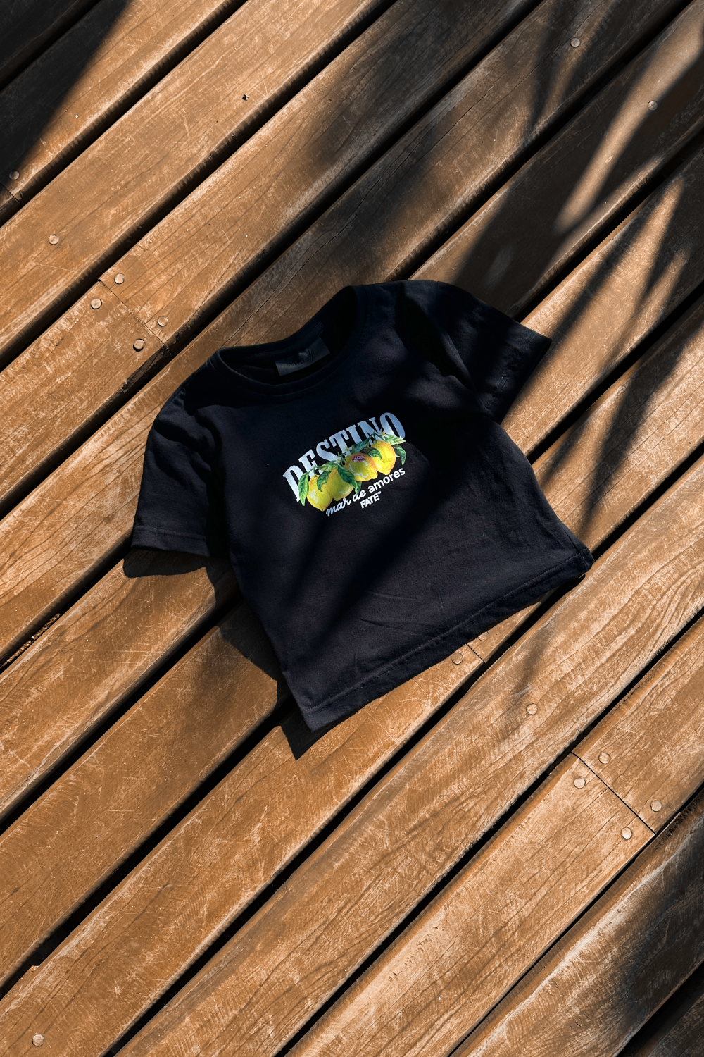 Lemons Baby Tee Navy Blue