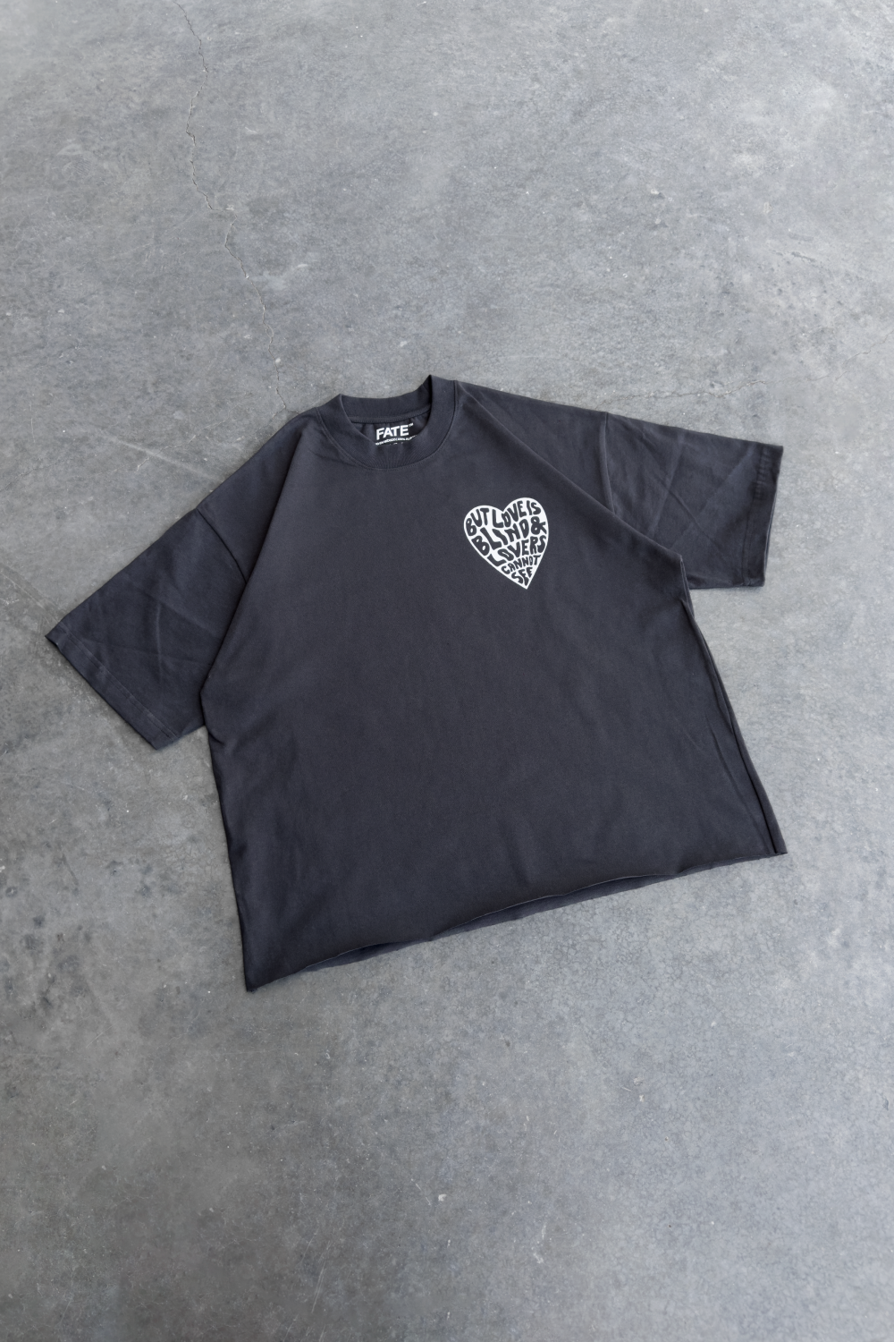 Love is Blind Tee Oxford Grey