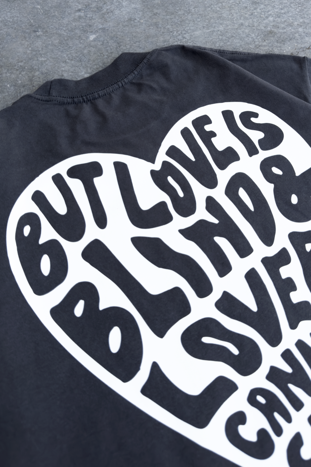 Love is Blind Tee Oxford Grey