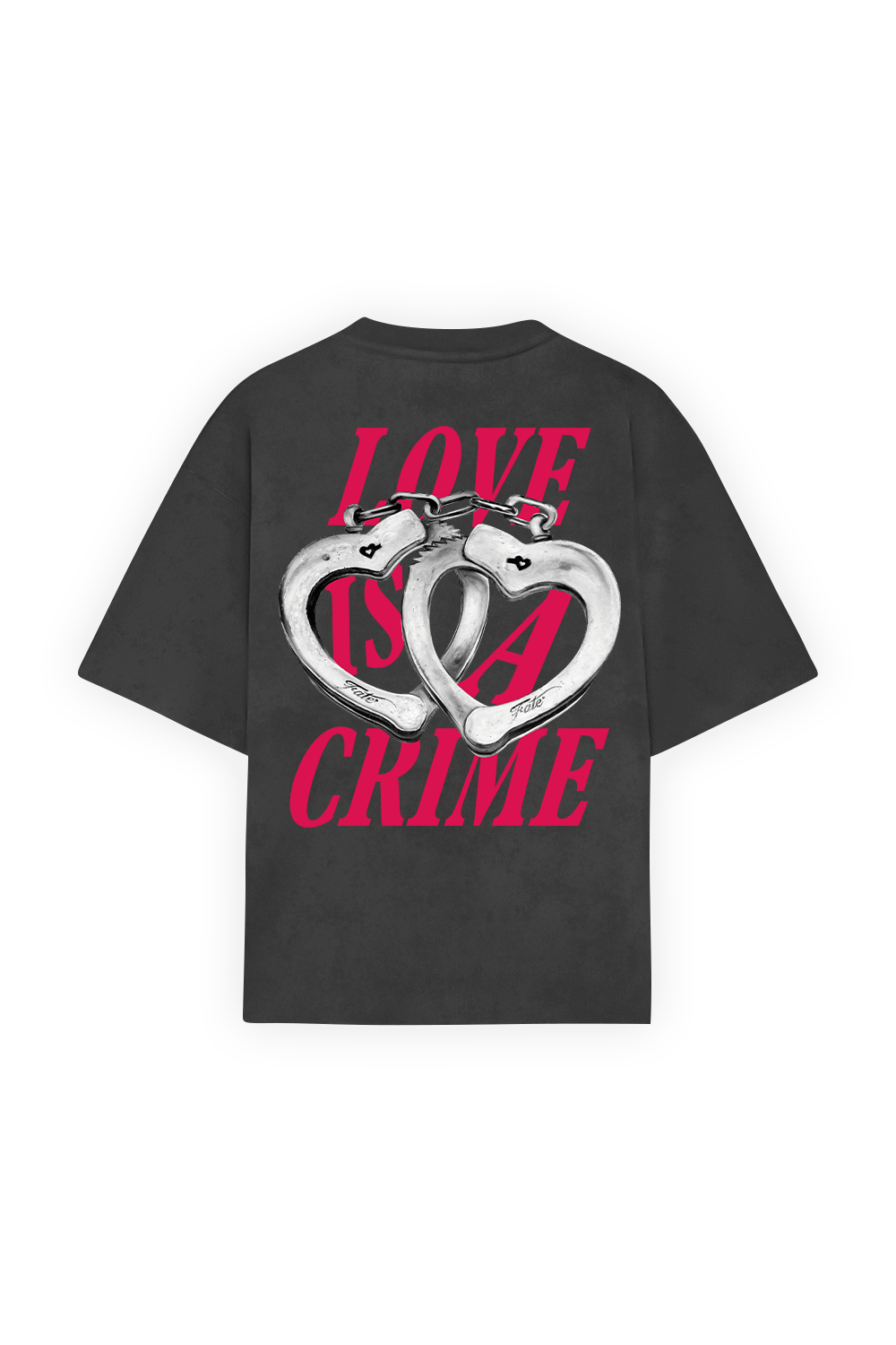 Love is a Crime Tee Washed Black