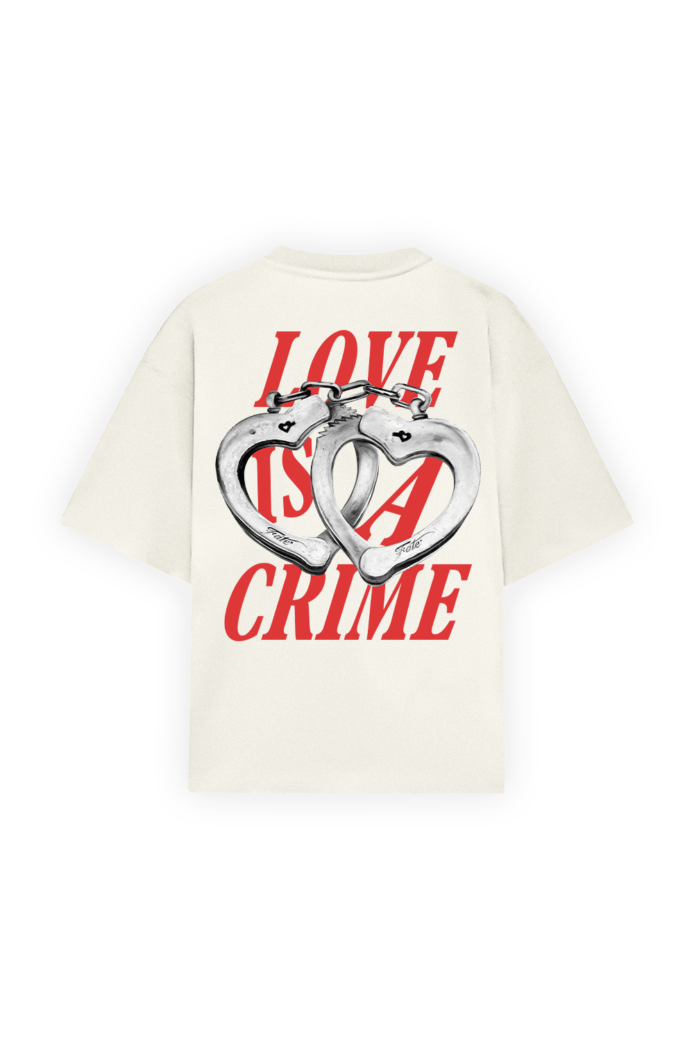 Love is a Crime Tee Beige