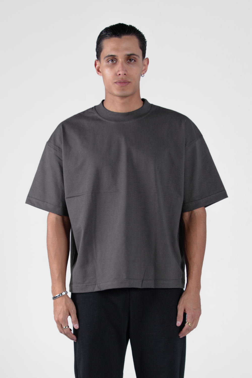 Boxy Tee Oxford Grey 250 GSM