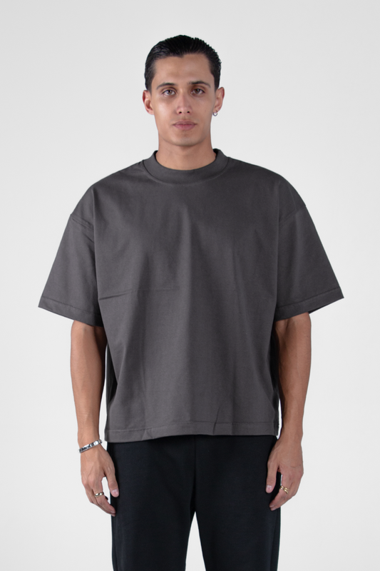 Boxy Tee Oxford Grey 250 GSM