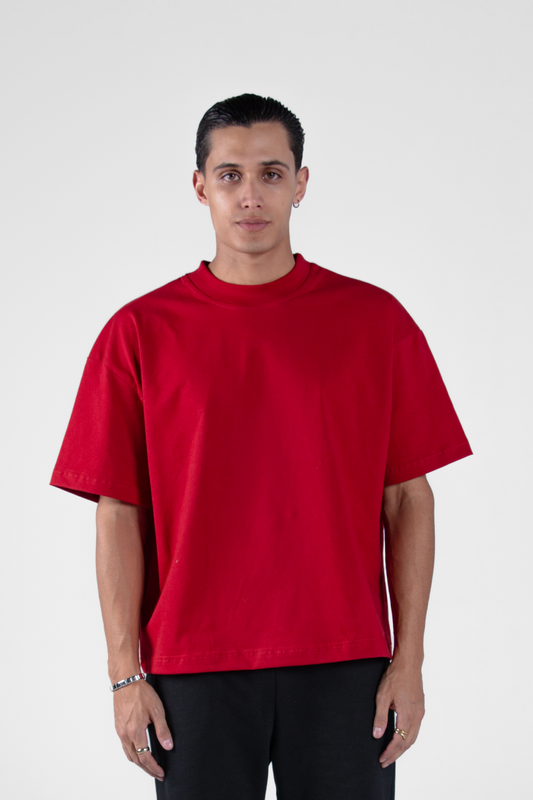 Boxy Tee Red 250 GSM