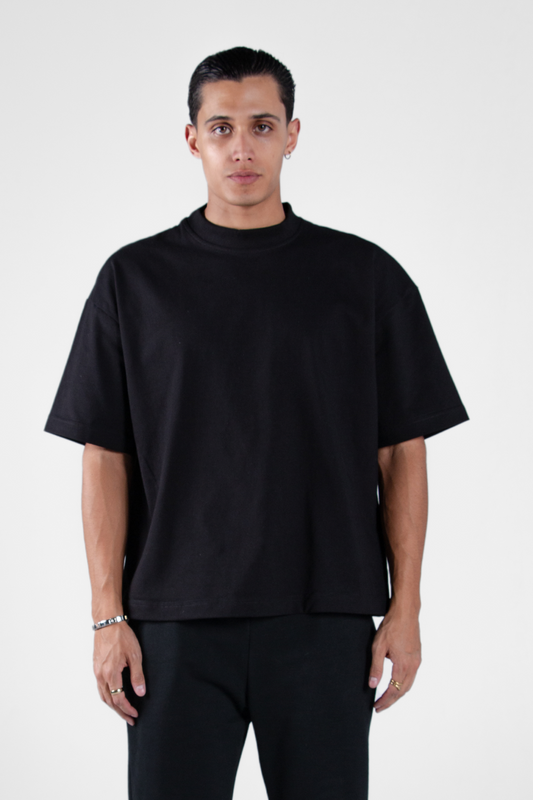 Boxy Tee Black 250 GSM