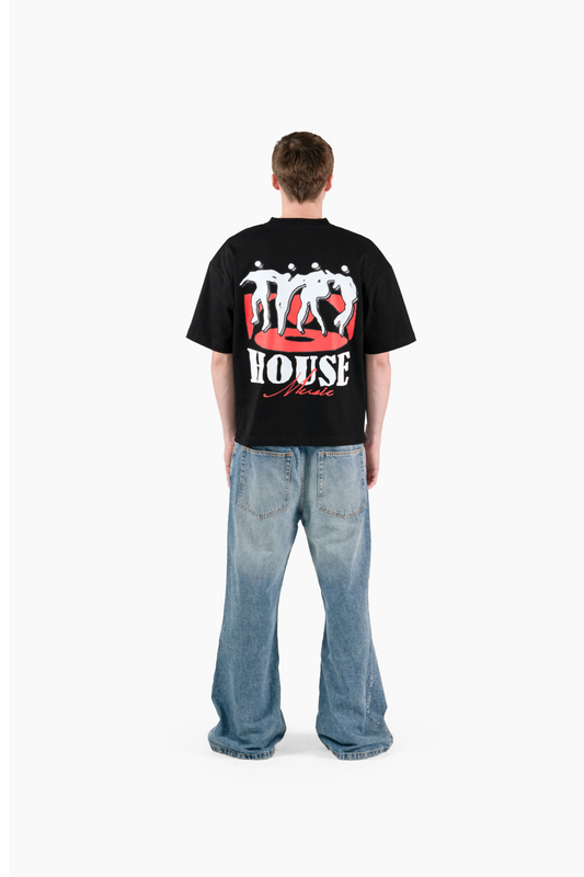 House Music Tee Black