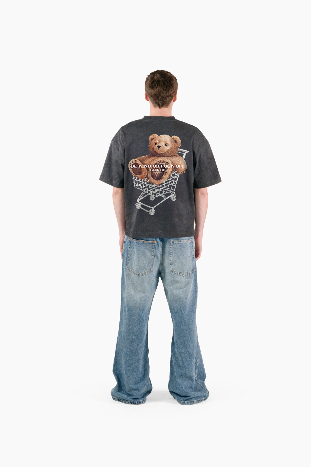 Kind Bear Tee Washed Grey