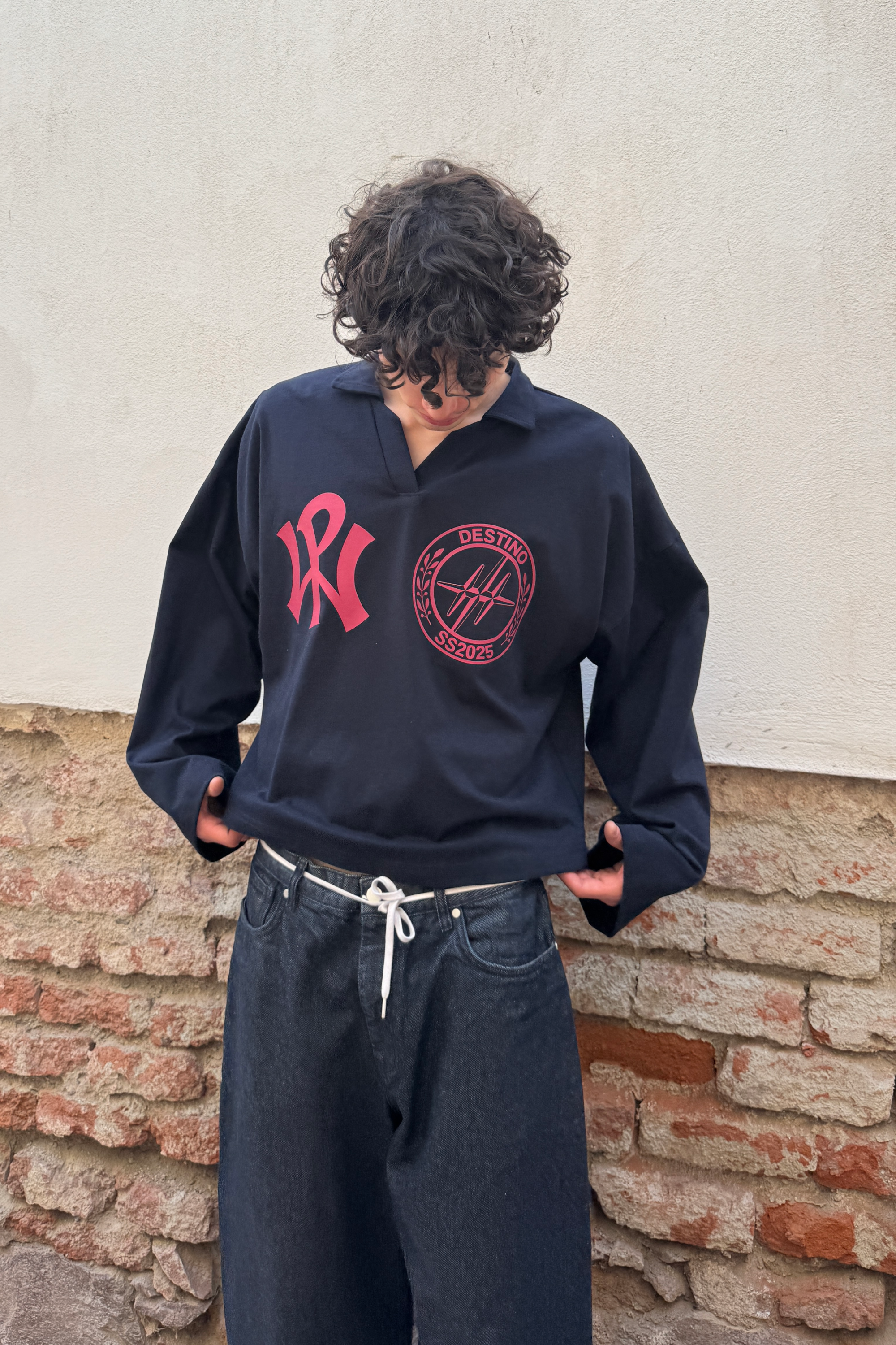 WP SS2025 Longsleeve Polo Blue Navy