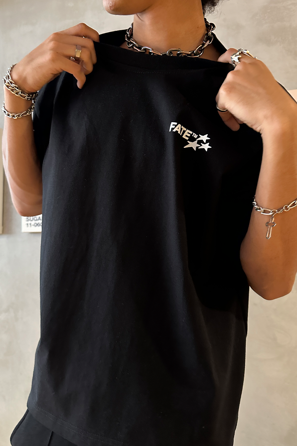 Triple Star Tee Black