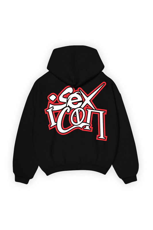 Sex Icon Red Hoodie Black