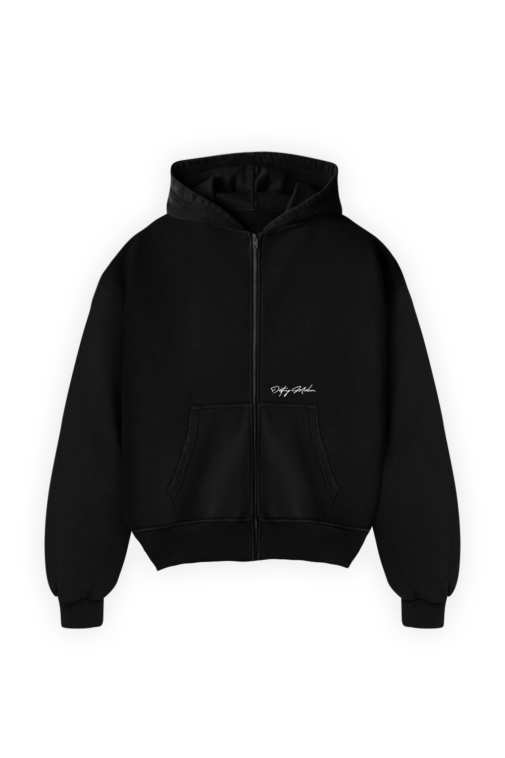 Signature Zip Hoodie Black