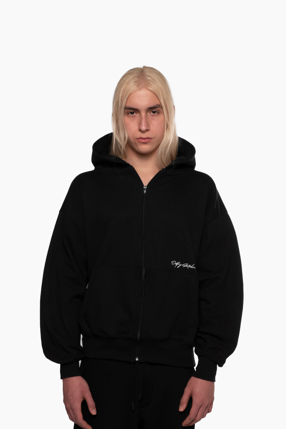 Signature Zip Hoodie Black