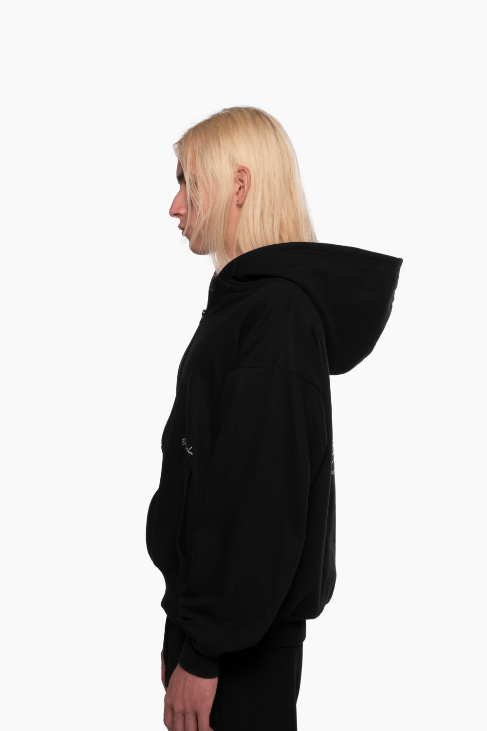 Signature Zip Hoodie Black