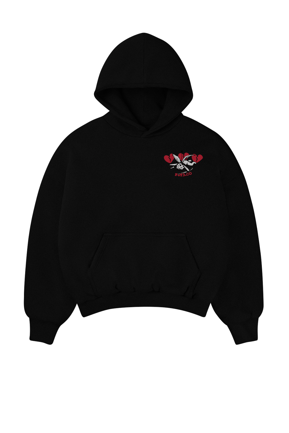 Valentine Ghosting Hoodie Black