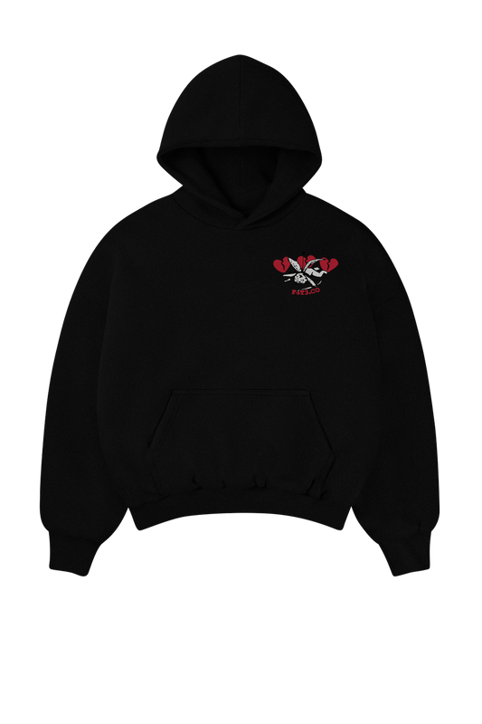 Valentine Ghosting Hoodie Black