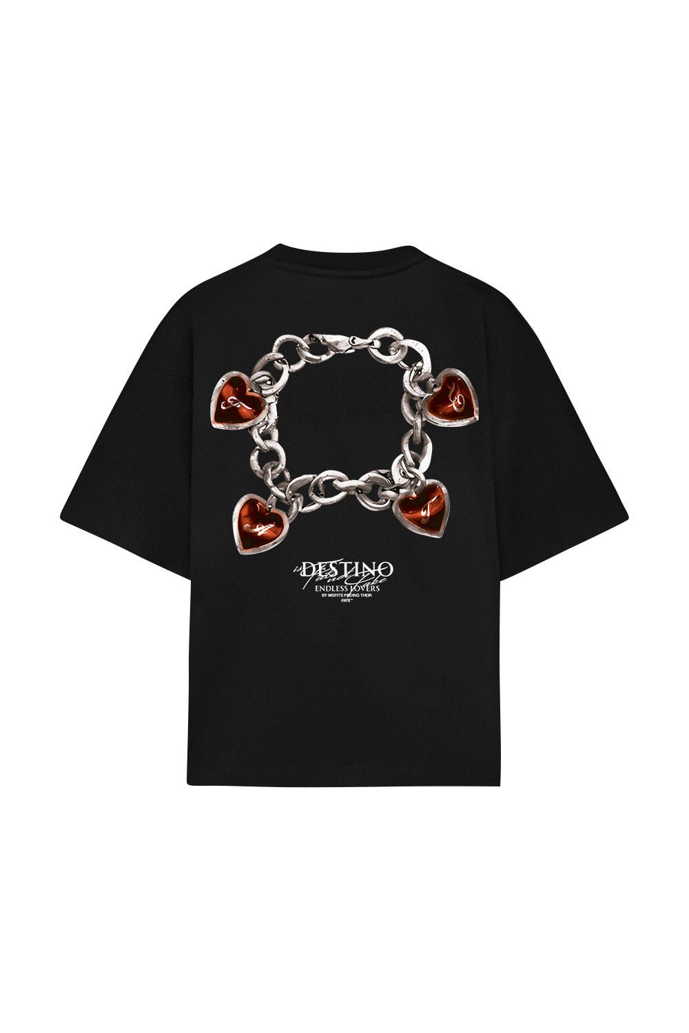 Lovers Bracelet Tee Black