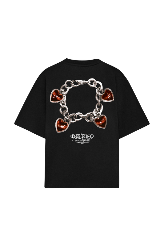 Lovers Bracelet Tee Black